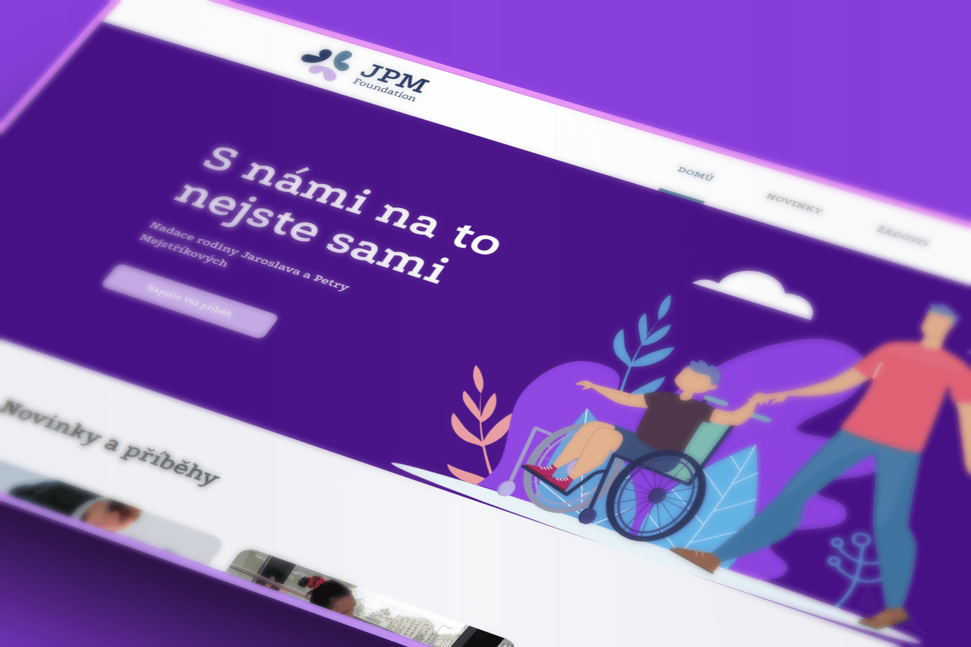 Mockup webu JPM Foundation