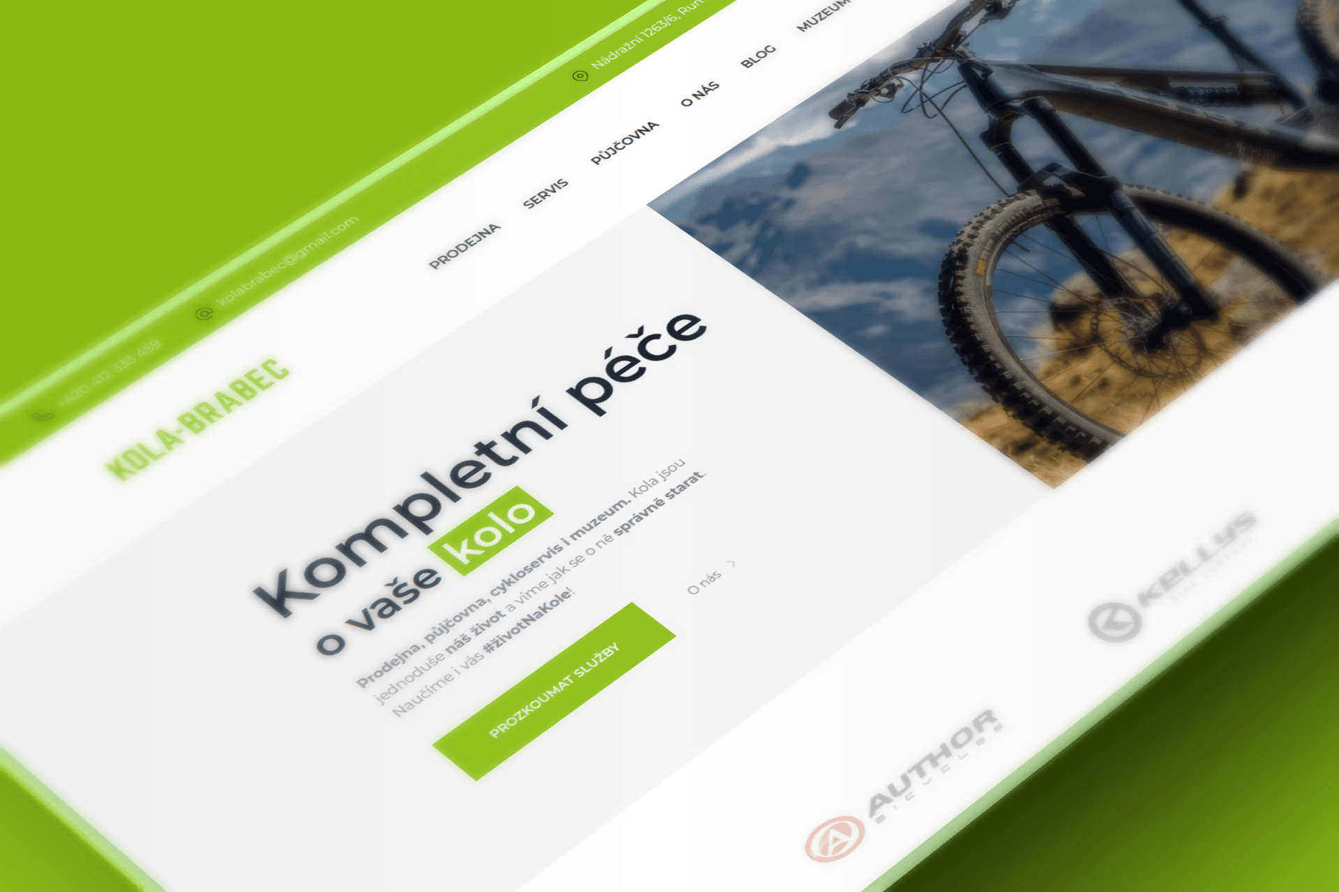 Mockup webu Kola Brabec